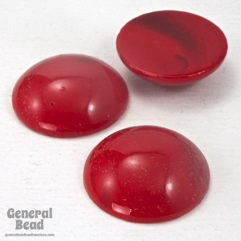 20mm Cherry Red Cabochon (2 Pcs) #3509-General Bead