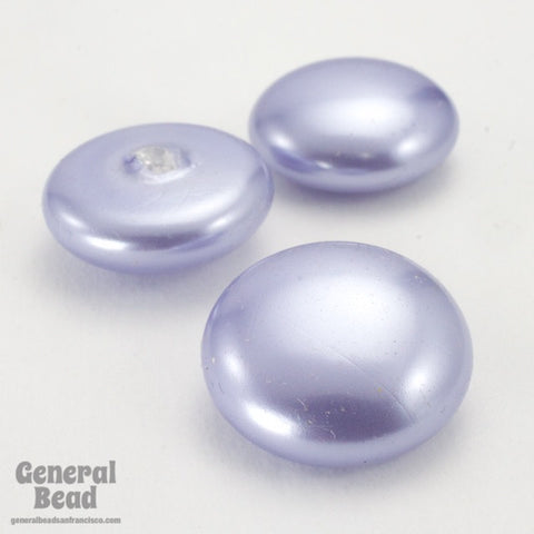 18mm Lavender Pearl Low Dome Cabochon-General Bead