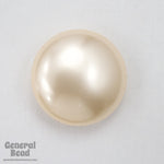 18mm Light Peach Pearl Low Dome Cabochon-General Bead