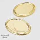 13mm x 18mm Gold Oval Cab Setting-General Bead