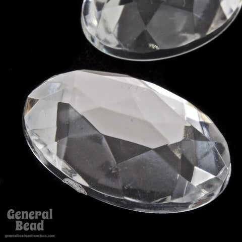 18mm x 25mm Faceted Crystal Oval Cabochon-General Bead
