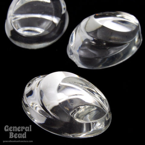 18mm x 25mm Crystal Tilted Oval Cabochon #UP497-General Bead