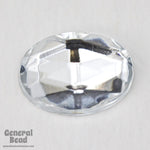 13mm x 18mm Faceted Crystal Oval Cabochon (6 Pcs) #3846-General Bead