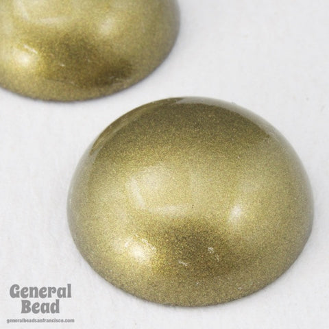 18mm Metallic Bronze Cabochon (2 Pcs) #3858-General Bead