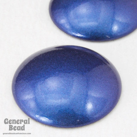 23mm Metallic Dark Blue Cabochon-General Bead