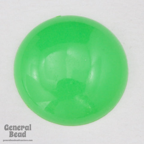 25mm Apple Green Lucite Cabochon-General Bead