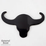 40mm x 70mm Black Steer Head Blank #3962-General Bead
