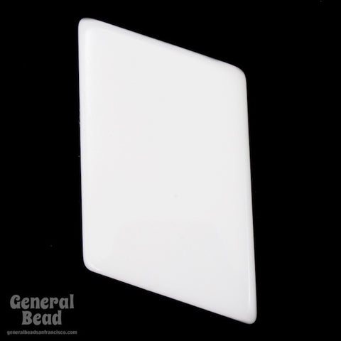 25mm x 40mm White Parallelogram Blank-General Bead
