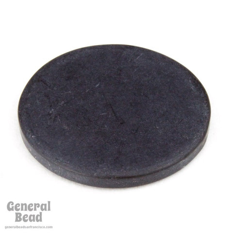 27mm Opaque Matte Black Circle Blank (2 Pcs) #UP579-General Bead