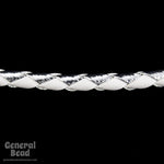 36" White/Metallic Silver Bolo Cord #4060