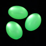 18mm x 25mm Frosted Lime Green Oval #UP743-General Bead