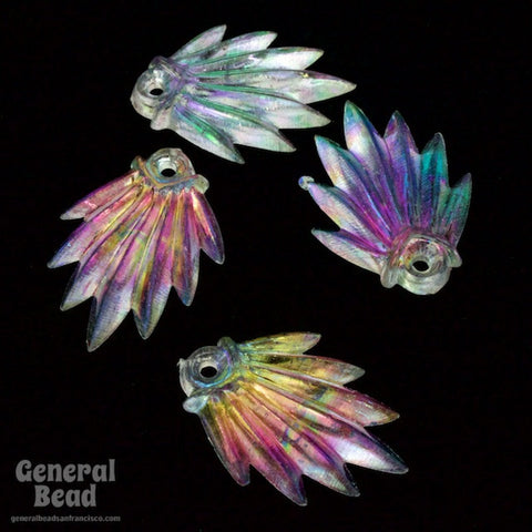 25mm Crystal AB Lucite Deco Fan-General Bead