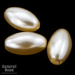 6mm x 12mm Cultura Oval Pearl Bead (25 Pcs) #4588-General Bead