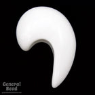 45mm White Comma (2 Pcs) #4625-General Bead