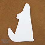 60mm x 75mm White Howling Coyote Blank #4877-General Bead