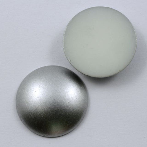 18mm Round Matte Silver (2 Pcs) #UP481-General Bead