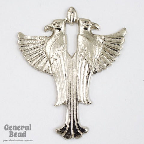 45mm Silver Double Egyptian Bird (2 Pcs) #5435-General Bead
