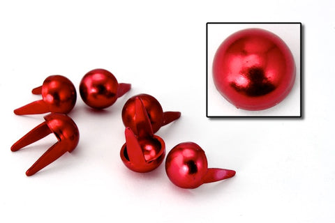 6mm Red Dome Stud (50 Pcs) #6804-General Bead