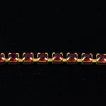 Rhinestone Chain 12ss Siam/Gold-General Bead