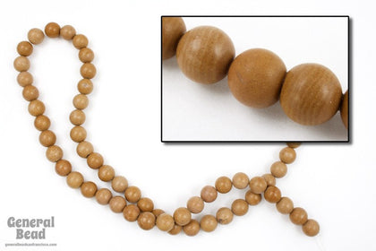 16" 8mm Round Wood Agate Strand #SP110-General Bead