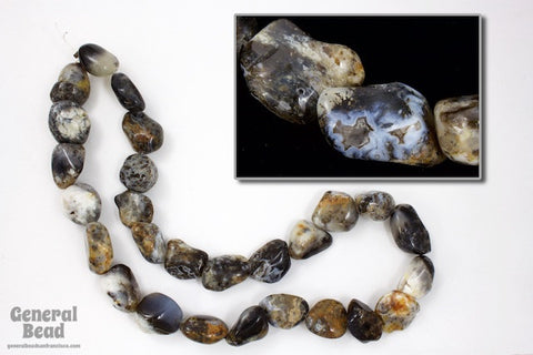 16" Tree Agate Nugget Strand #SP97-General Bead