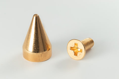 15mm Gold Spike with Screw #SPIKE10