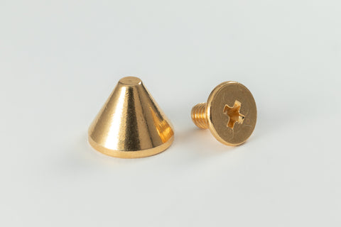 6.6mm Gold Spike with Screw #SPIKE9