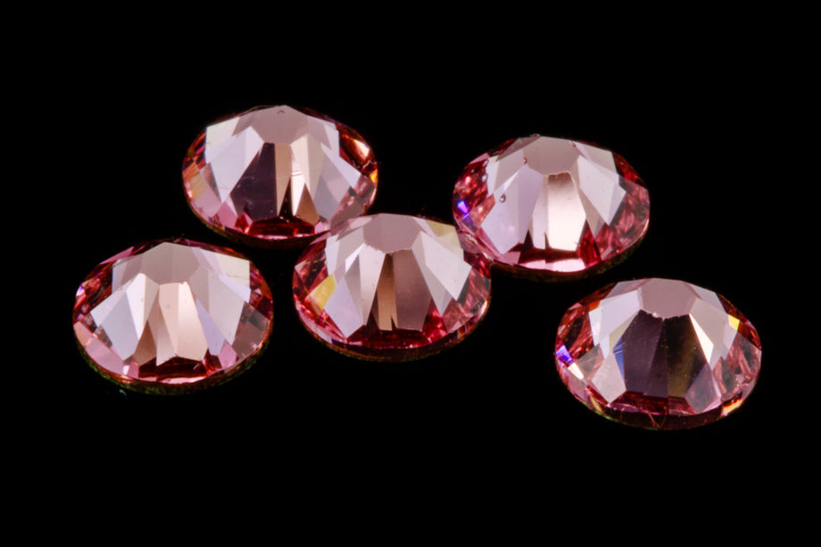 Swarovski 2058/2088 Light Rose Flat Back Rhinestone (5ss, 7ss, 9ss