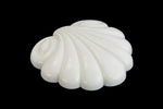 30mm White Scallop Shell Cabochon #UP229-General Bead