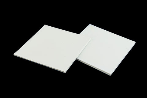 38mm White Square #UP295-General Bead
