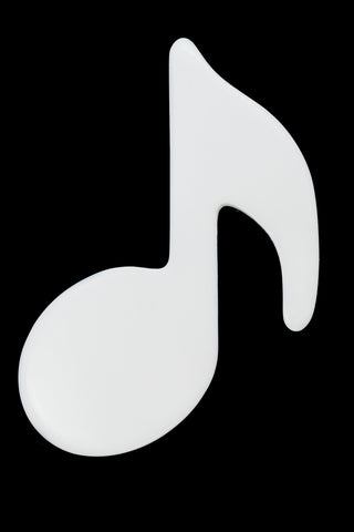 50mm x 68mm Opaque White Music Note Blank #UP301-General Bead