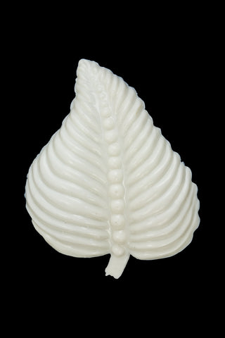 62mm x 78mm Opaque Off White Leaf #UP303-General Bead