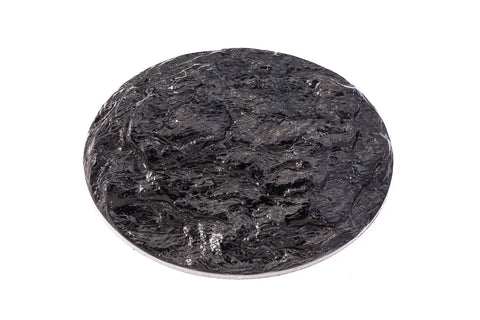 30mm x 40mm Black Cabochon with Rough Texture #UP494-General Bead