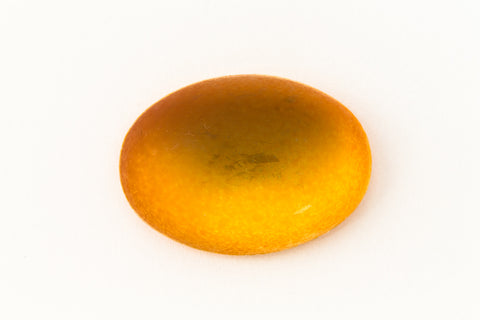 18mm x 25mm Frosted Light Orange Oval Cabochon #UP499-General Bead