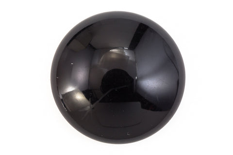 23mm Opaque Black Cabochon #UP508-General Bead