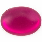 18mm x 25mm Frosted Fuchsia Oval Cabochon #UP717-General Bead
