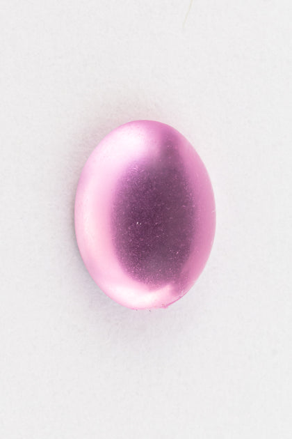6mm x 8mm Frosted Light Pink Oval Cabochon (4 Pcs) #UP736-General Bead