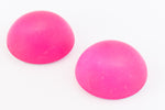 15mm Round Frosted Rose Cabochon (2 Pcs) #UP741-General Bead