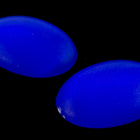 13mm x 18mm Frosted Cobalt Oval Cabochon (2 Pcs) #UP751-General Bead