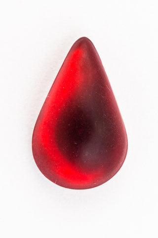 8mm x 13mm Frosted Ruby Teardrop Cabochon (2 Pcs) #UP768-General Bead