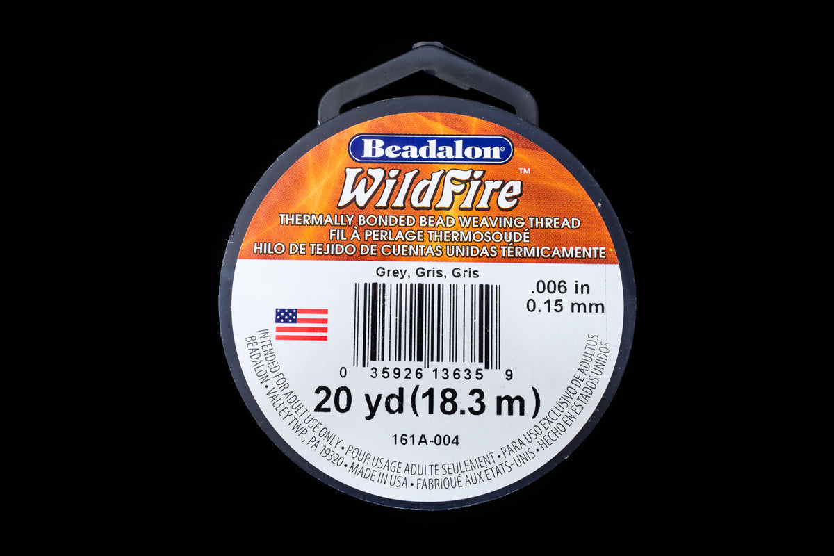 Beadalon Wildfire .15mm Grey Beading Thread (8 Spools, 48 Spools) – General  Bead