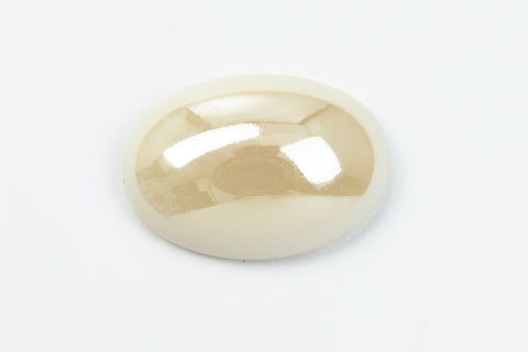 Vintage 10mm x 14mm Luster White Oval Cabochon #XS122-B