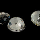 Vintage 16mm Round Clear Faceted Fancy Stone #XS15-H