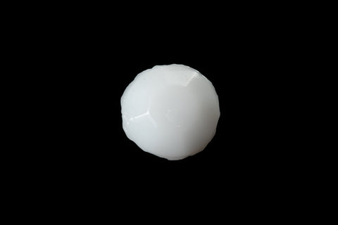Vintage 5.5mm Opaque White Round Point Back Cabochon (2 Pcs) #XS172-B