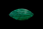 Vintage 7mm x 15mm Green Art Deco Navette Point Back #XS184-A-2
