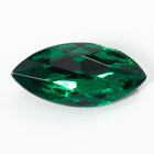 Vintage 7mm x 15mm Emerald Faceted Navette Point Back #XS184-F
