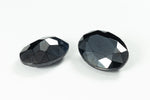 Vintage 10mm x 14mm Hematite Faceted Oval Doublet #XS188-F