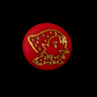 Vintage 14mm Red/Gold Chick Cabochon #XS22-E-2