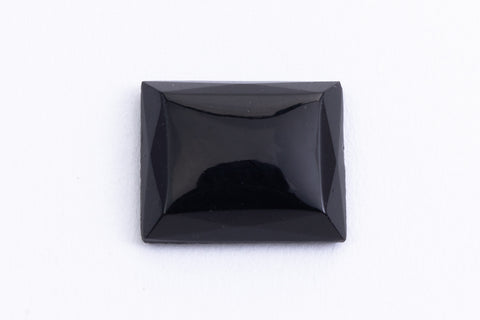 Vintage 10mm x 11.5mm Black Rectangle Cabochon #XS40-A