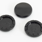 Vintage 10mm Black Round Cabochon with 30ss Setting #XS54-C